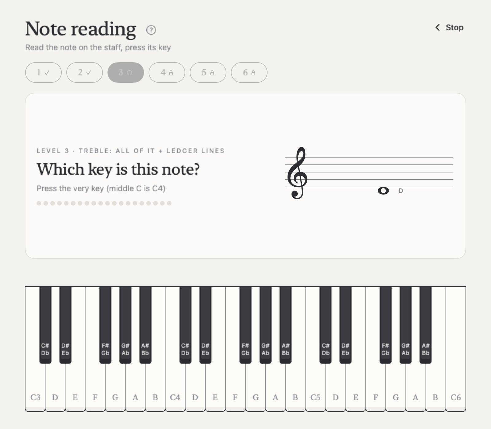 Note reading: which key is this note
